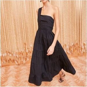 Ulla Johnson Ellie One Shoulder Midi Dress Gown